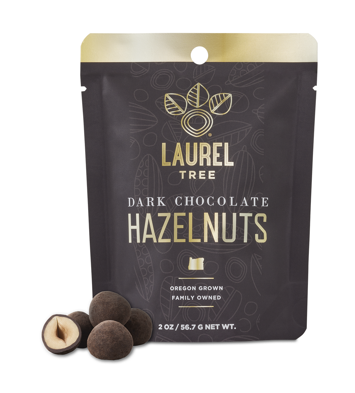 Dark Chocolate Hazelnuts, 2 oz — Laurel Foods